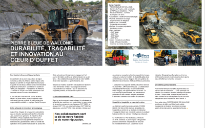 La Carrière Pierre Bleue de Wallonie mise à l’honneur dans le CAT® Magazine